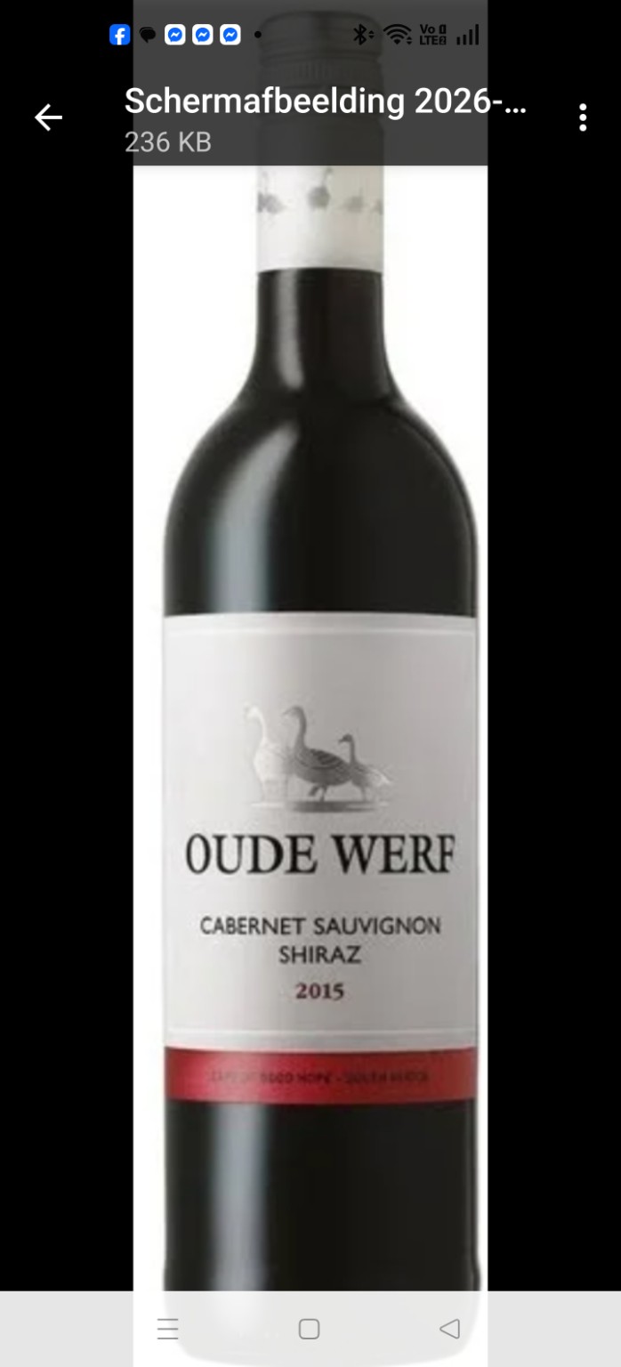 Fles Oude Werf Cabernet Sauvignon–Shiraz